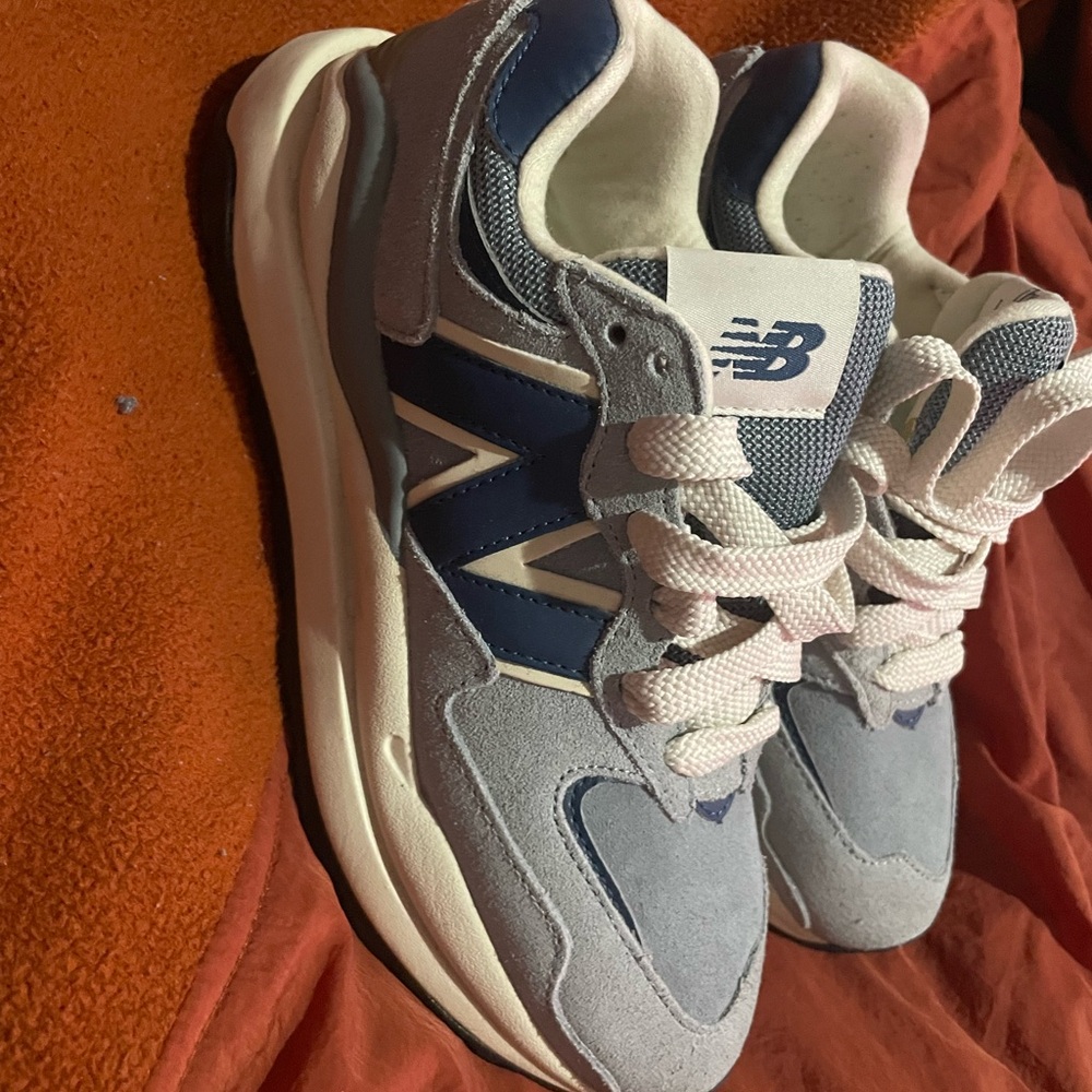 New Balance Kids' Blue and White Athletic Sneakers